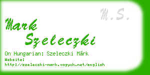 mark szeleczki business card